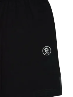 Gym King Black Pro Logo Jersey Shorts