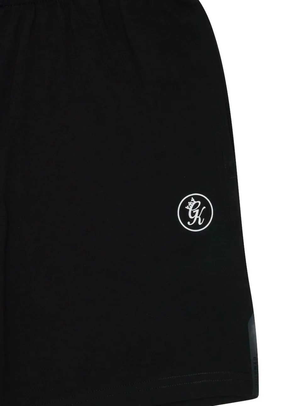Gym King Black Pro Logo Jersey Shorts