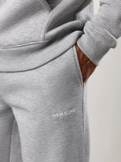 Gym King Grey Fundamental Linear Straight Leg Joggers