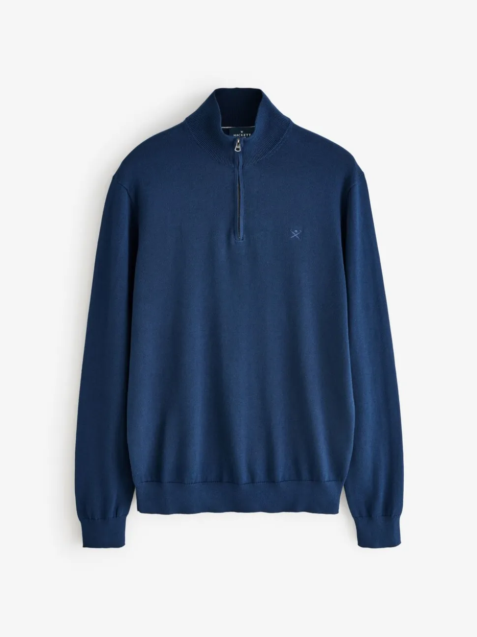 Hackett Cotton Embroidered Logo Quarter Zip Jumper