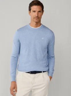 Hackett Cotton Embroidered Logo Crewneck Jumper