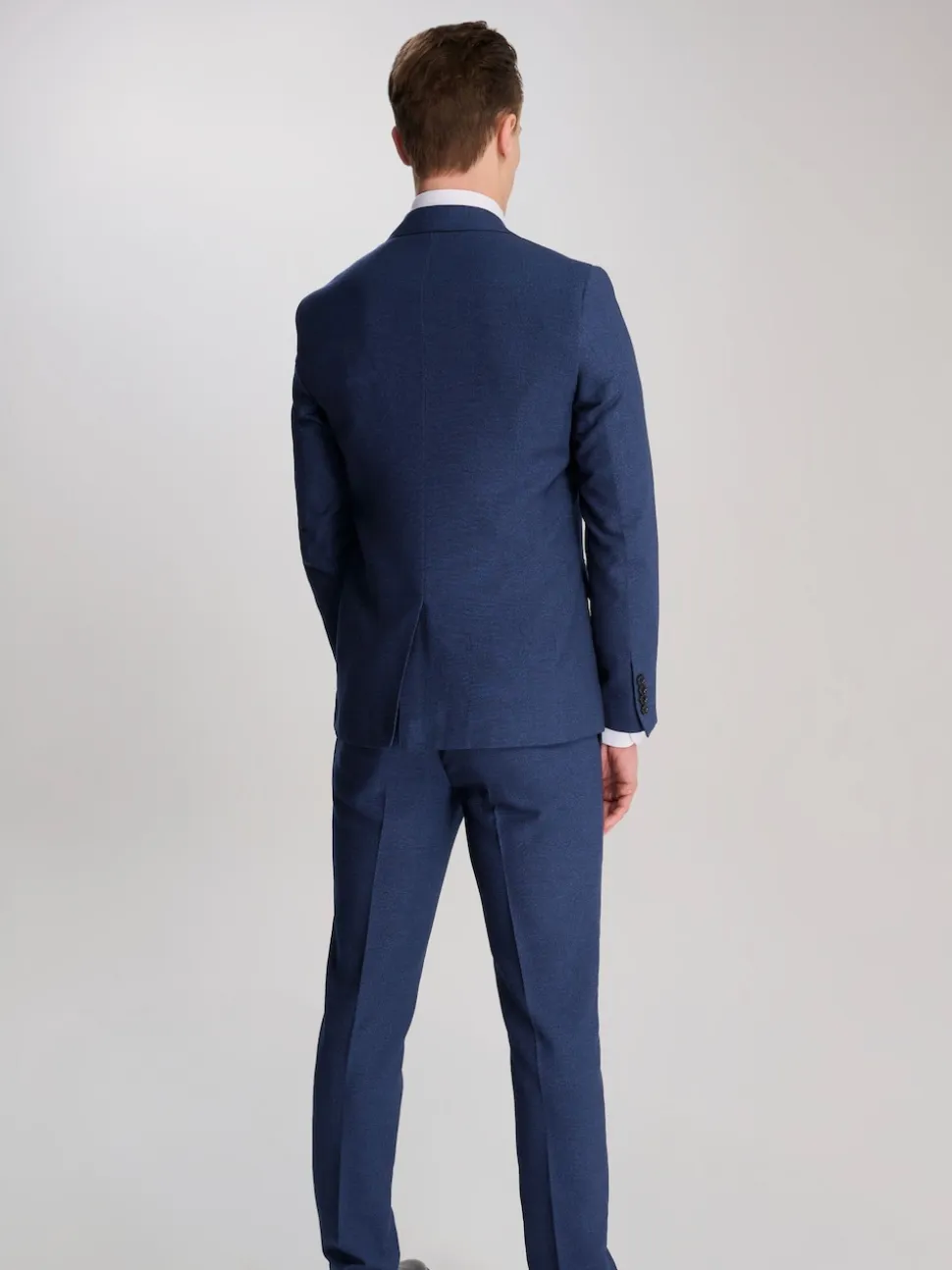 Harry Brown Blue Slim Fit Suit Archie Melange Jacket
