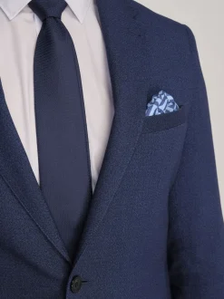 Harry Brown Blue Slim Fit Suit Archie Melange Jacket