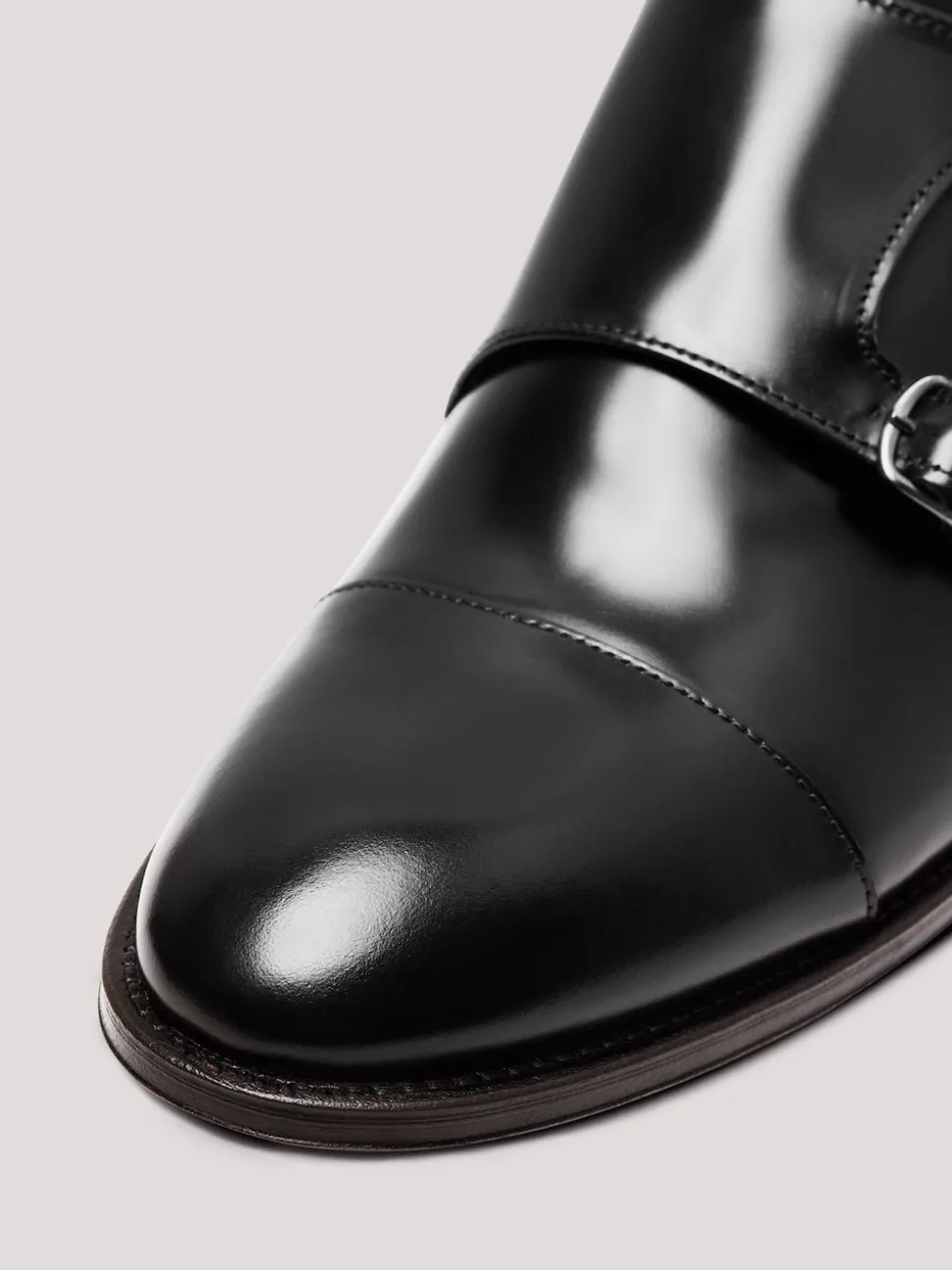 Hawes & Curtis Black Monk Shoes