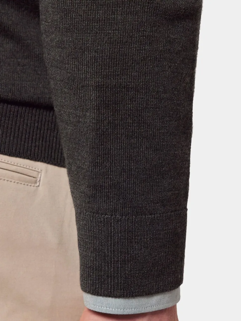Hawes & Curtis Green Merino 1/2 Zip Jumper