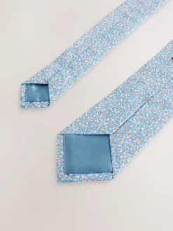Hidcote Leaves 100% Cotton Printed Tie