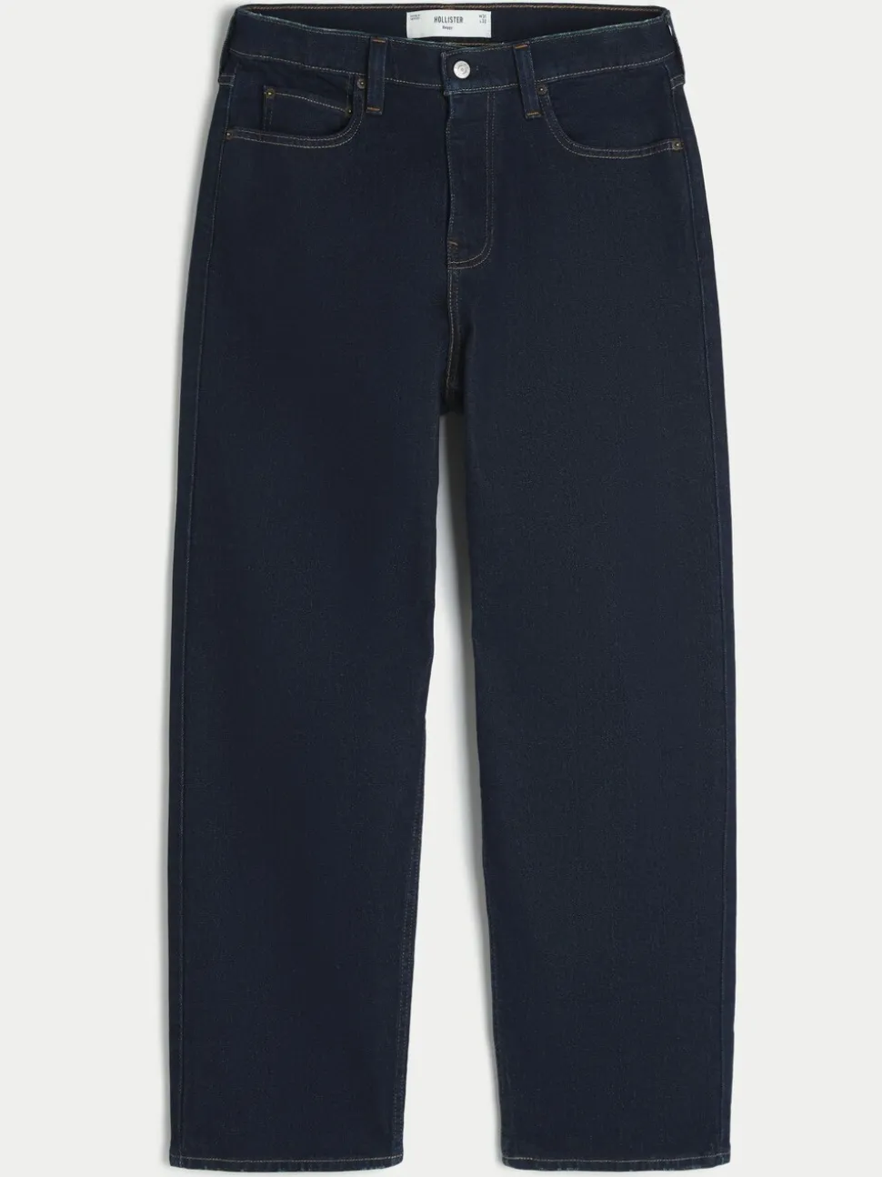 Hollister Blue Baggy Rinse 5 Pocket Jeans