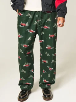 Hollister Green All-Over Print Christmas Pyjama Bottoms