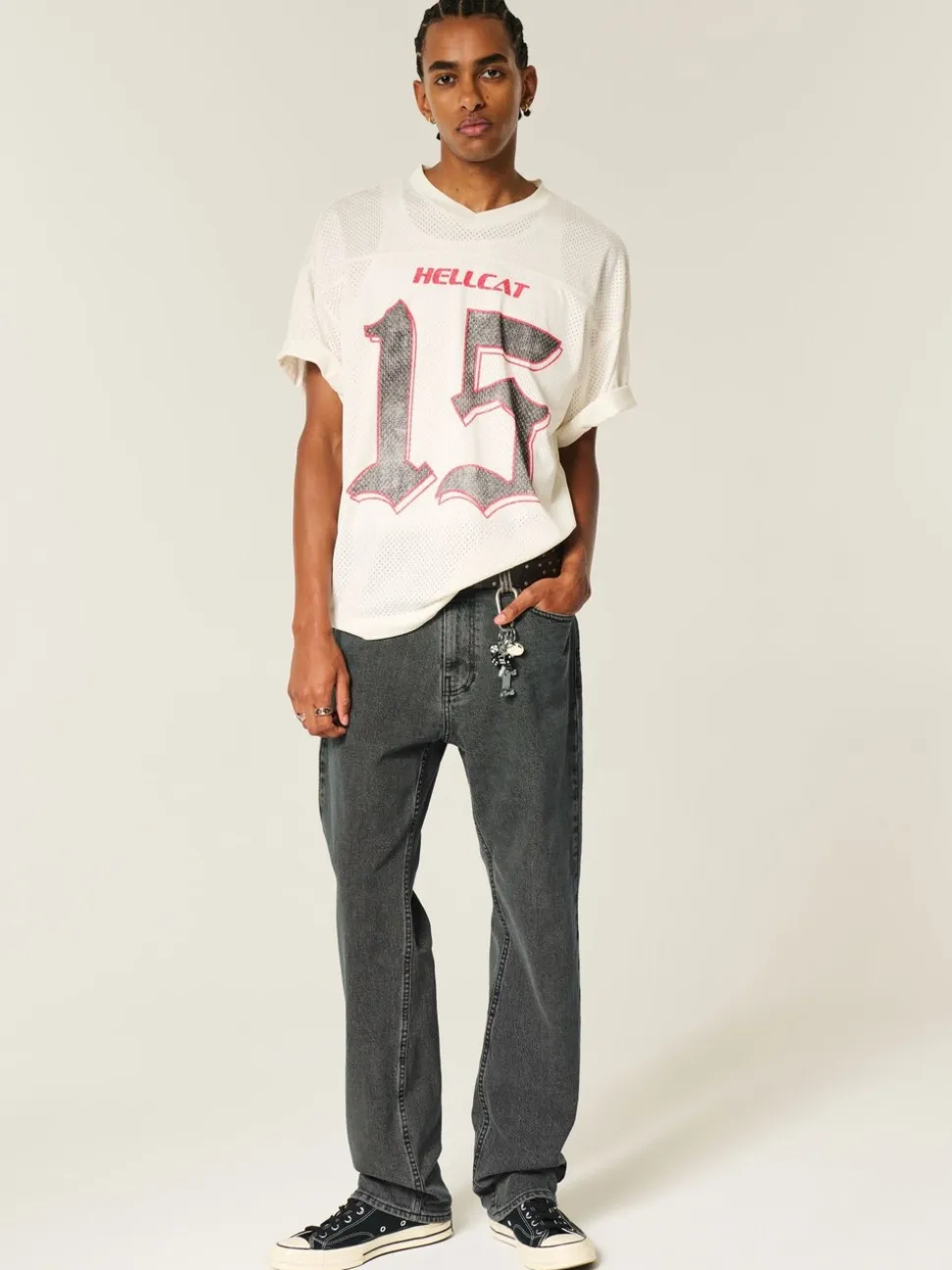 Hollister Loose Blue Light Wash 5 Pocket Jeans