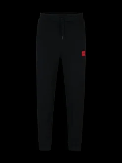 HUGO Black Logo Label Cotton Terry Joggers