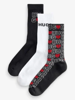 HUGO Black Valentines Socks 3 Pack