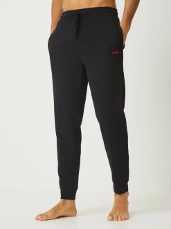 HUGO Black Waffle Joggers