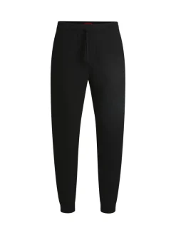 HUGO Black Waffle Joggers
