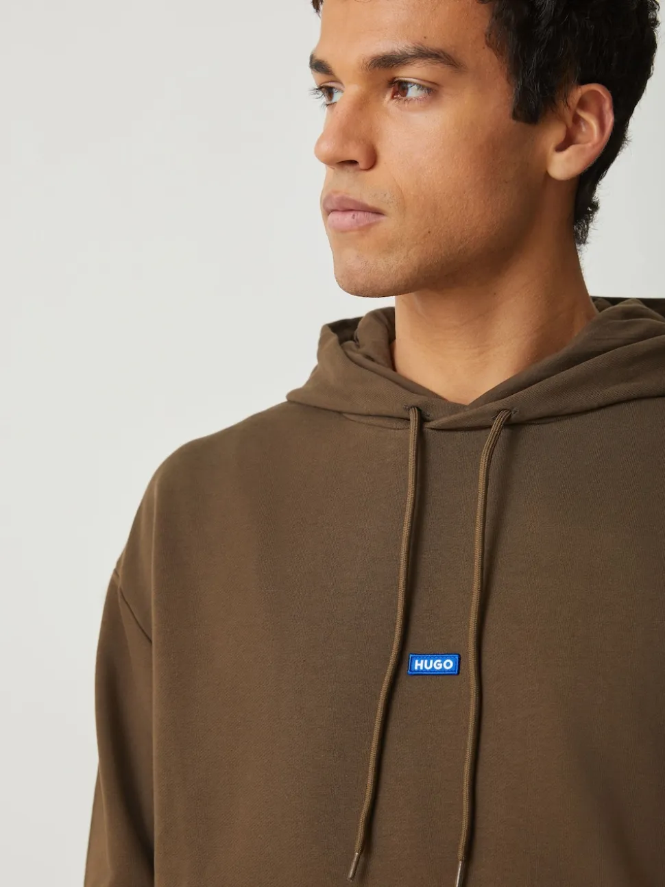 HUGO Brown Logo Tracksuit Hoodie and Joggers Set