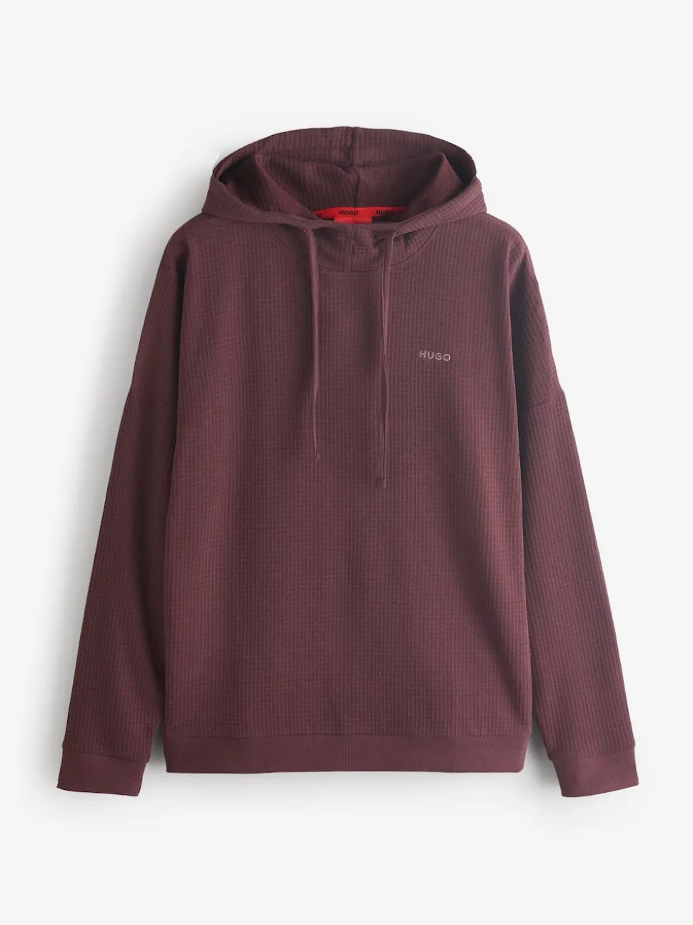 HUGO Brown Waffle Hoodie