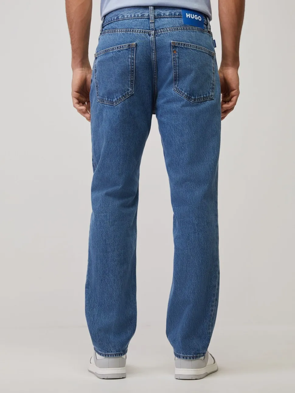 HUGO Light Blue Denim Jonah Straight Fit Denim Jeans