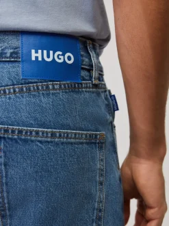 HUGO Light Blue Denim Jonah Straight Fit Denim Jeans