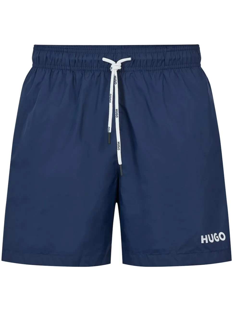 HUGO Navy Contrast Logo Lined Swim Shorts