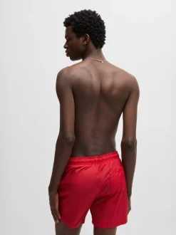 HUGO Red Contrast Logo Lined Swim Shorts
