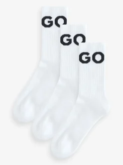 HUGO White Hugo Sport Socks 3 Pack