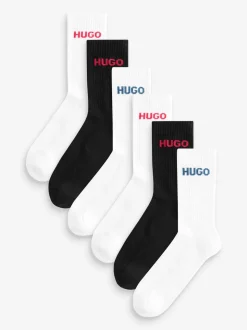 HUGO White Logo Socks 6 Pack