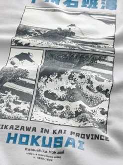 Ice Grey Crew Sweatshirt Hokusai Graphic License