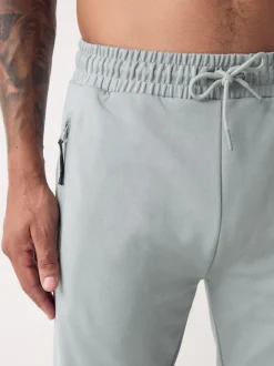 Ice Grey Interlock Soft Touch Cuffed Joggers