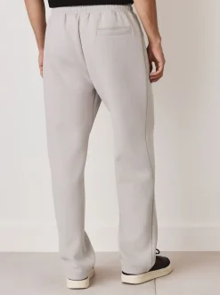 Ice Grey N. Premium Soft Touch Scuba Slim Fit Open Joggers
