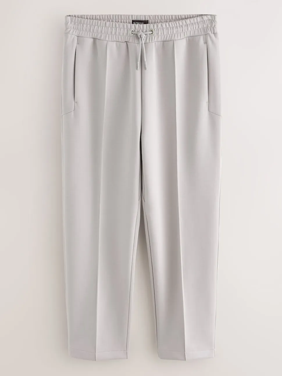 Ice Grey N. Premium Soft Touch Scuba Slim Fit Open Joggers