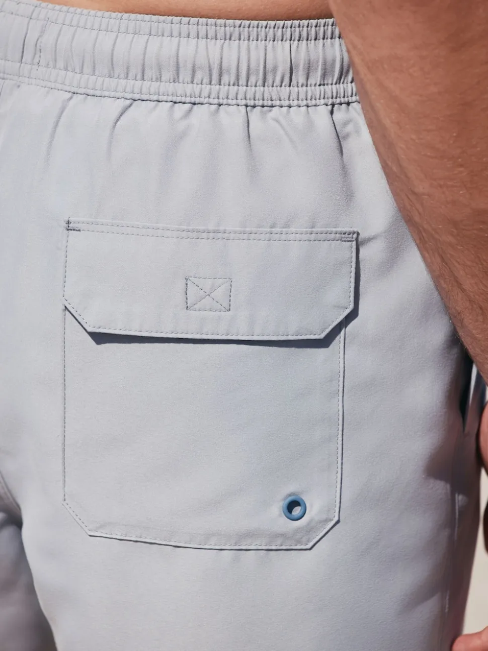 Ice Grey Palm Logo Essential Swim Shorts