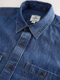 Indigo Blue Long Sleeve Denim Shirt