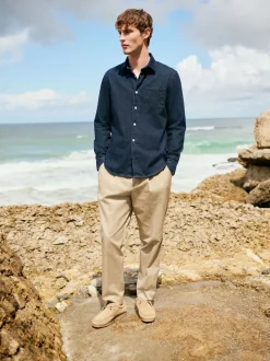 Indigo Blue Long Sleeve Denim Shirt