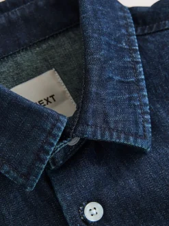 Indigo Blue Long Sleeve Denim Shirt