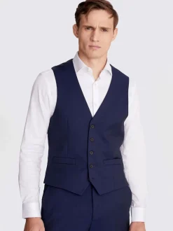Ink Blue Stretch Waistcoat
