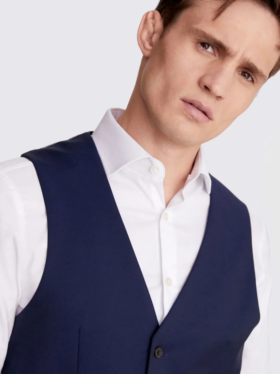 Ink Blue Stretch Waistcoat