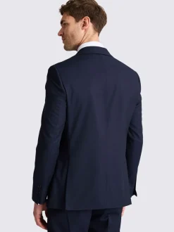 Ink Blue Tailored Stretch Suit Jacket