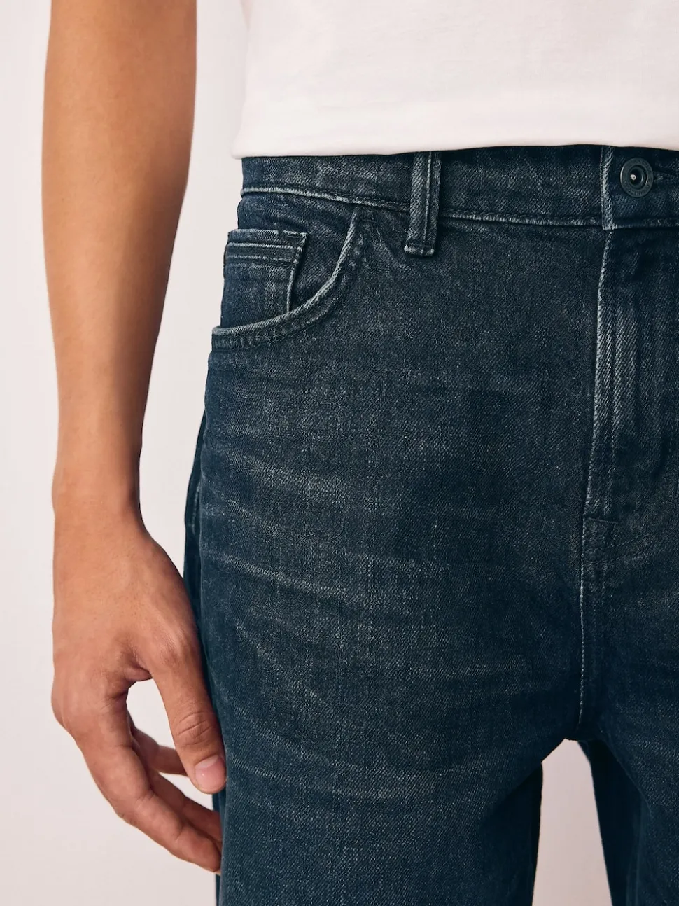 Ink Regular Tapered Fit Authentic Stretch Denim Jeans