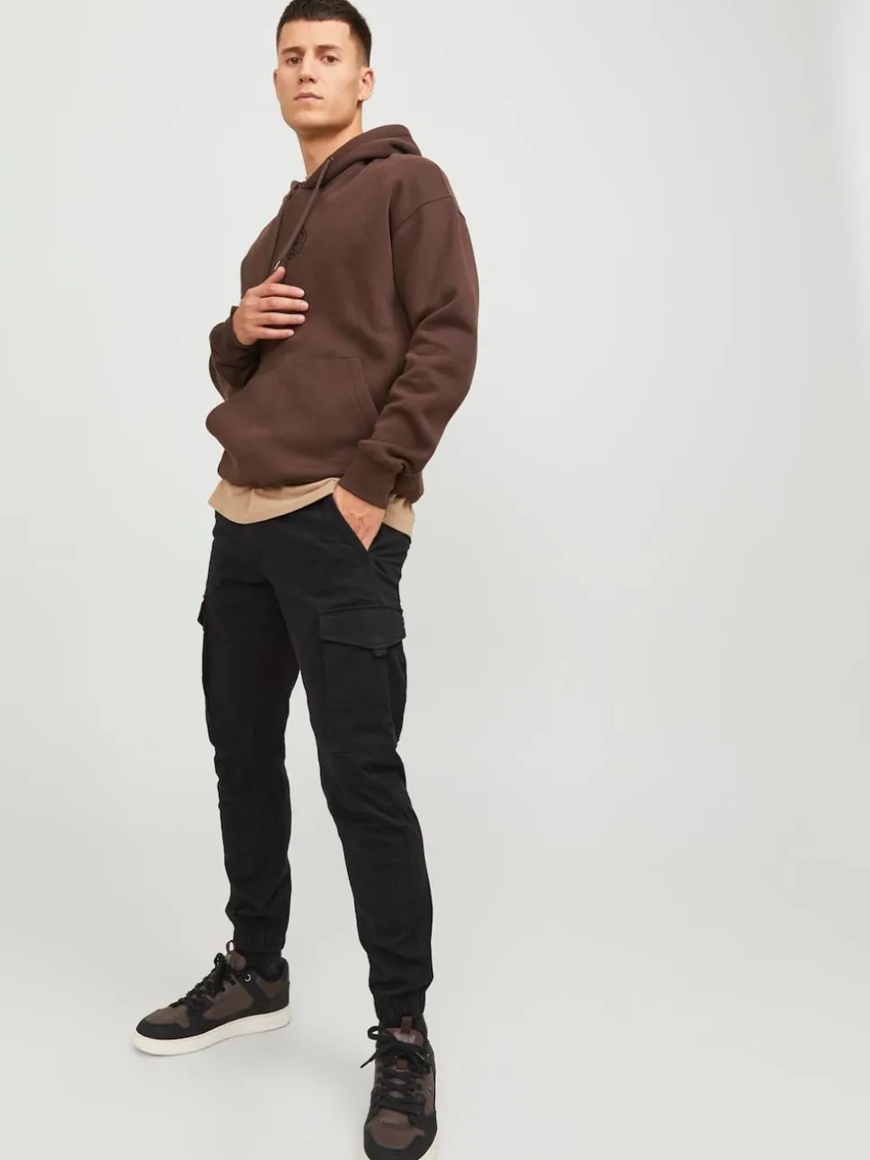 JACK & JONES Black Cargo Trouser