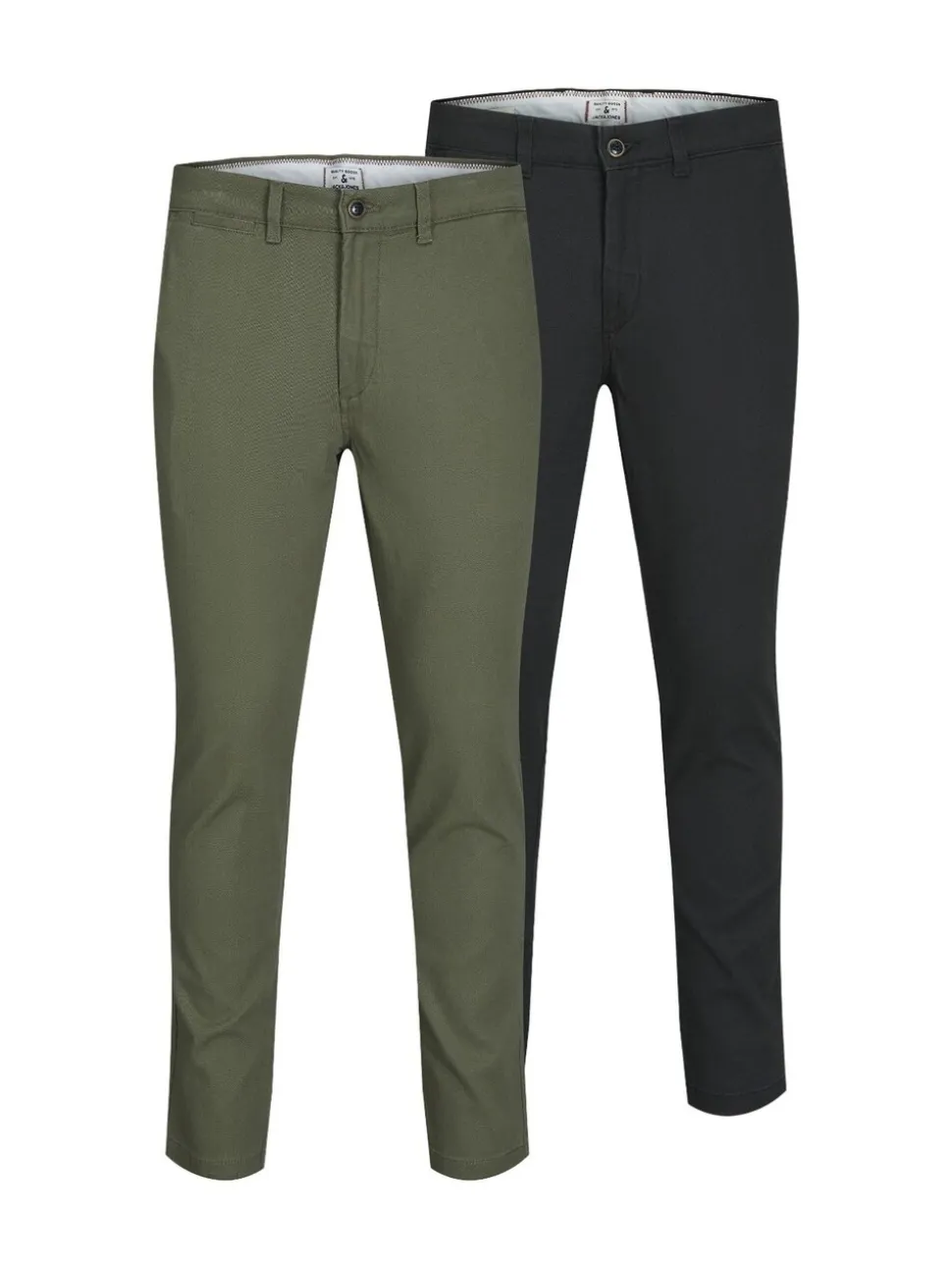 JACK & JONES Black Chino Trousers 2 Pack