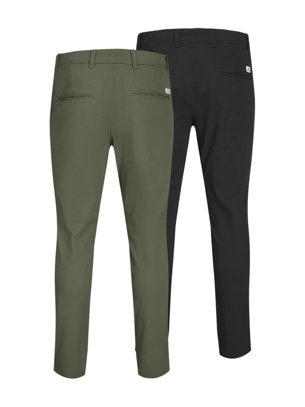 JACK & JONES Black Chino Trousers 2 Pack