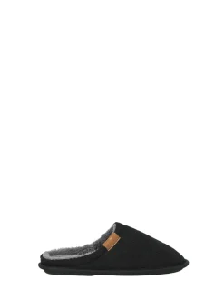 JACK & JONES Black Corduroy Mule Slippers