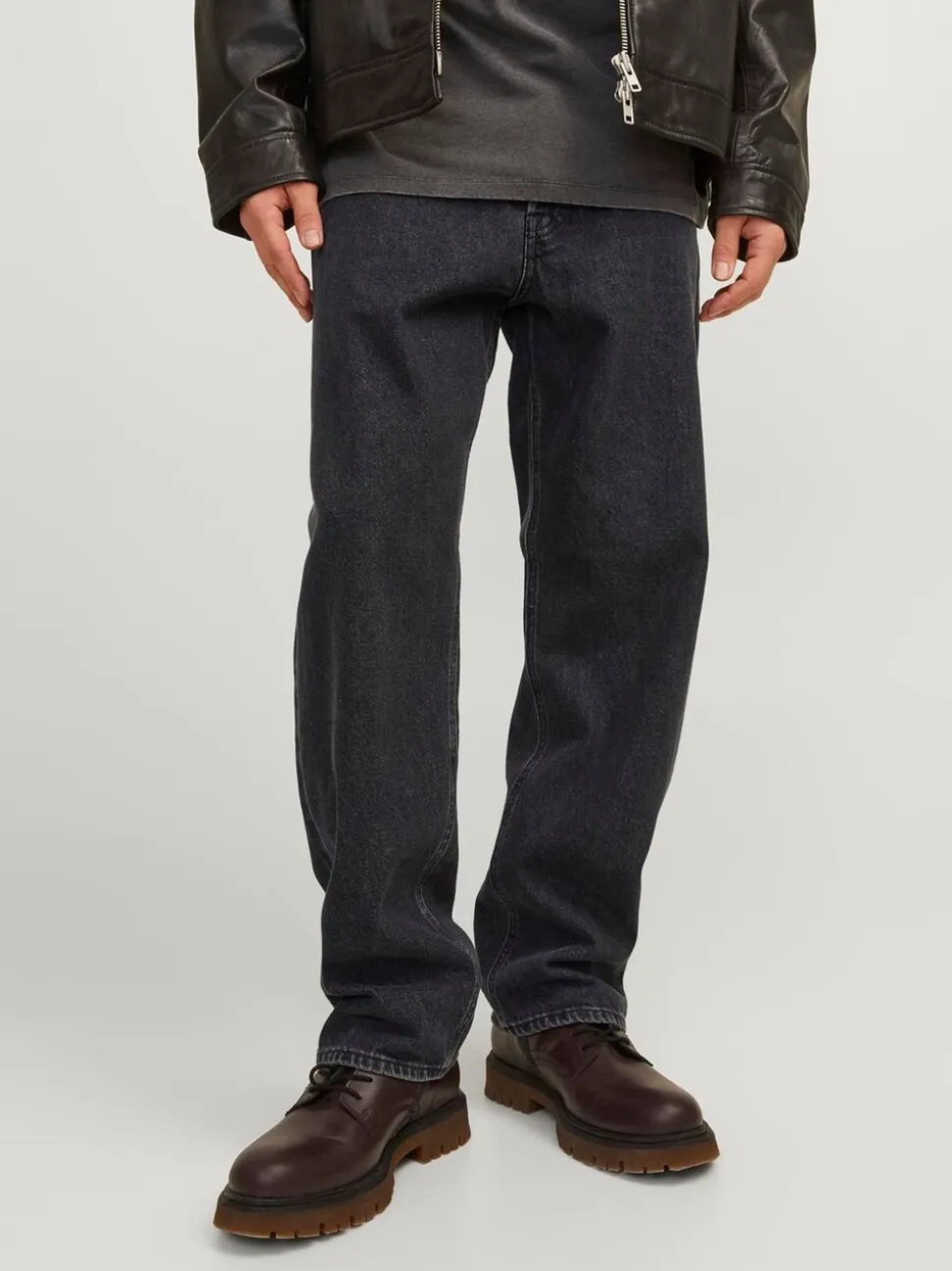 JACK & JONES Black Eddie Loose Fit Jeans