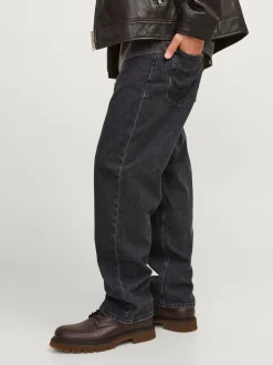 JACK & JONES Black Eddie Loose Fit Jeans