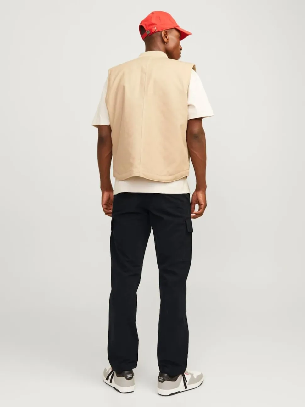 JACK & JONES Black Loose Fit Cargo Trousers