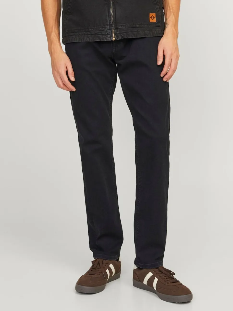 JACK & JONES Black Mike Original Tapered Fit Jeans