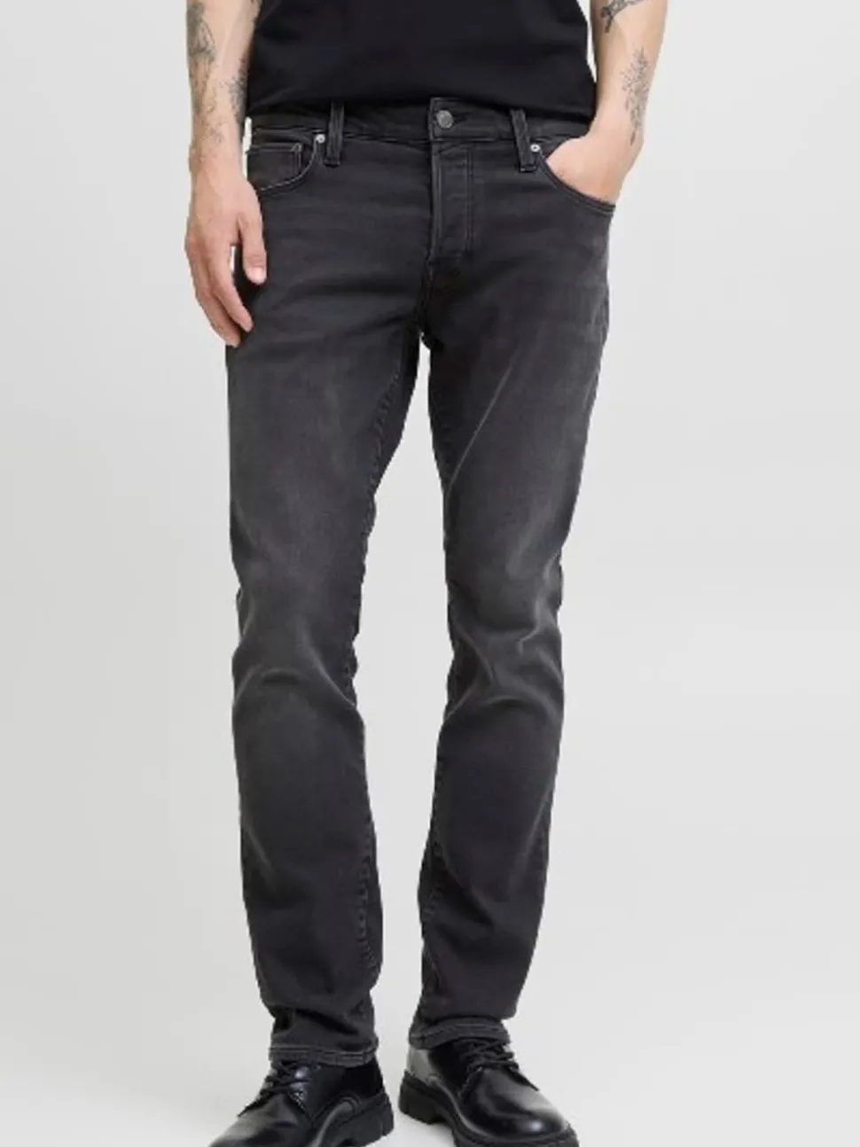 JACK & JONES Black Mike Slim Fit Jeans