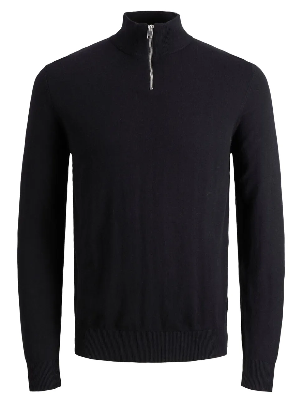 JACK & JONES Black Quarter Zip Knitted Jumper