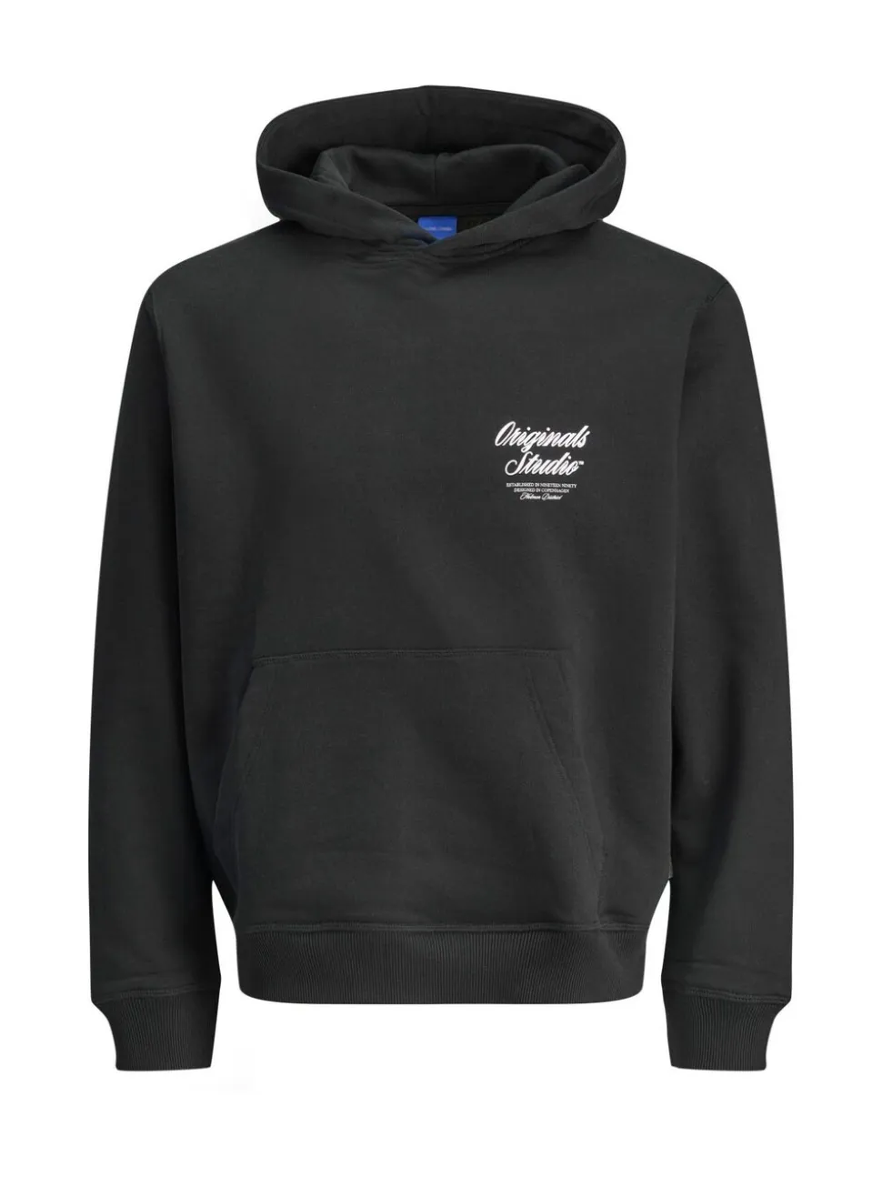 JACK & JONES Black Relaxed Fit Back Print Hoodie