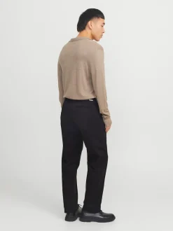 JACK & JONES Black Relaxed Fit Chino Trousers