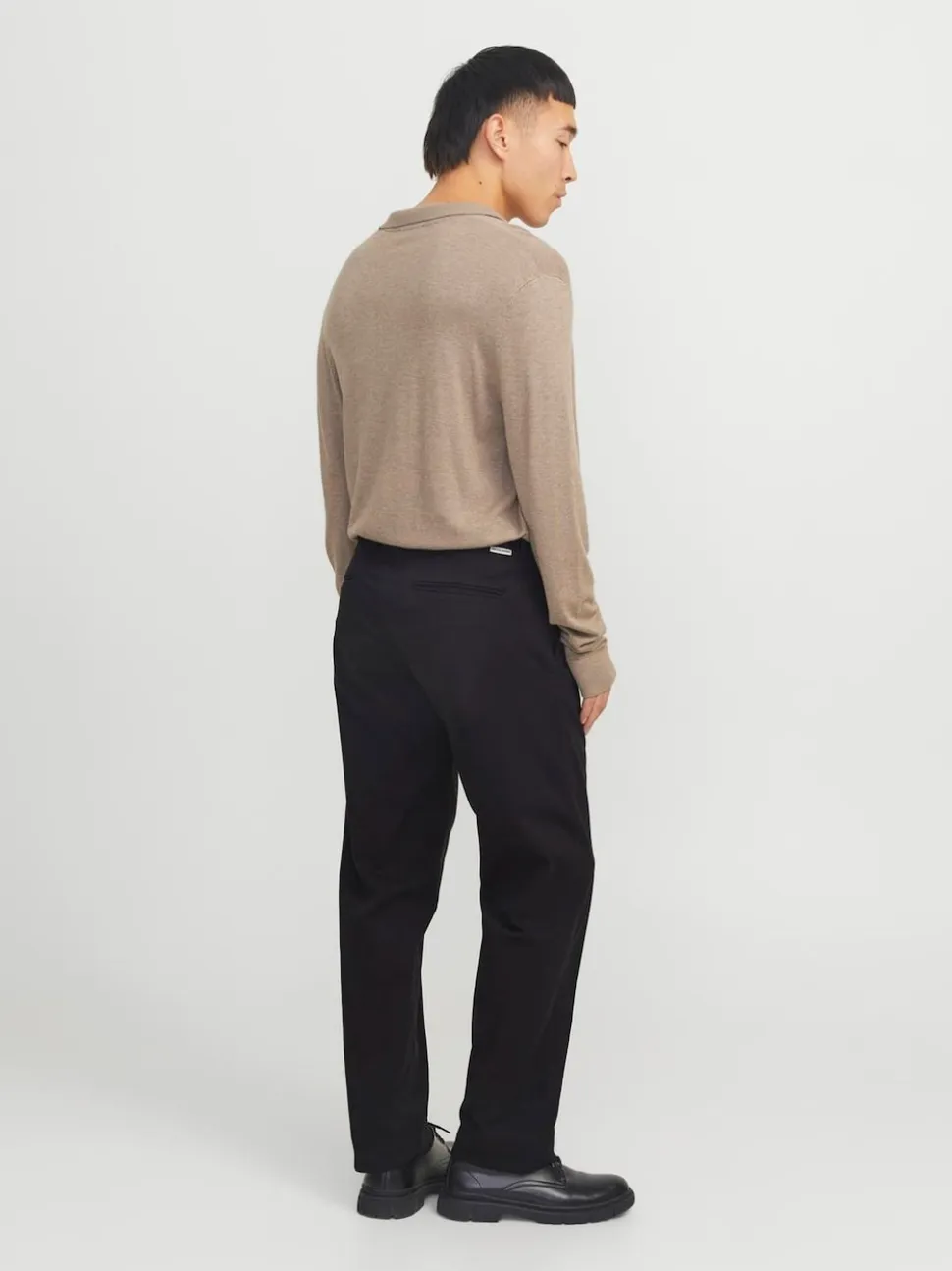JACK & JONES Black Relaxed Fit Chino Trousers